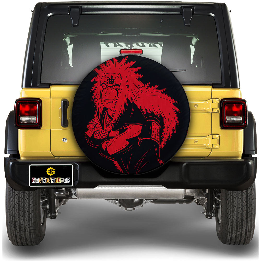 Red Jiraiya Spare Tire Cover Custom Anime - Gearcarcover - 1