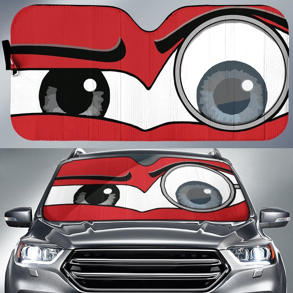 Red Monocle Car Eyes Sun Shade Custom Car Accessories - Gearcarcover - 1