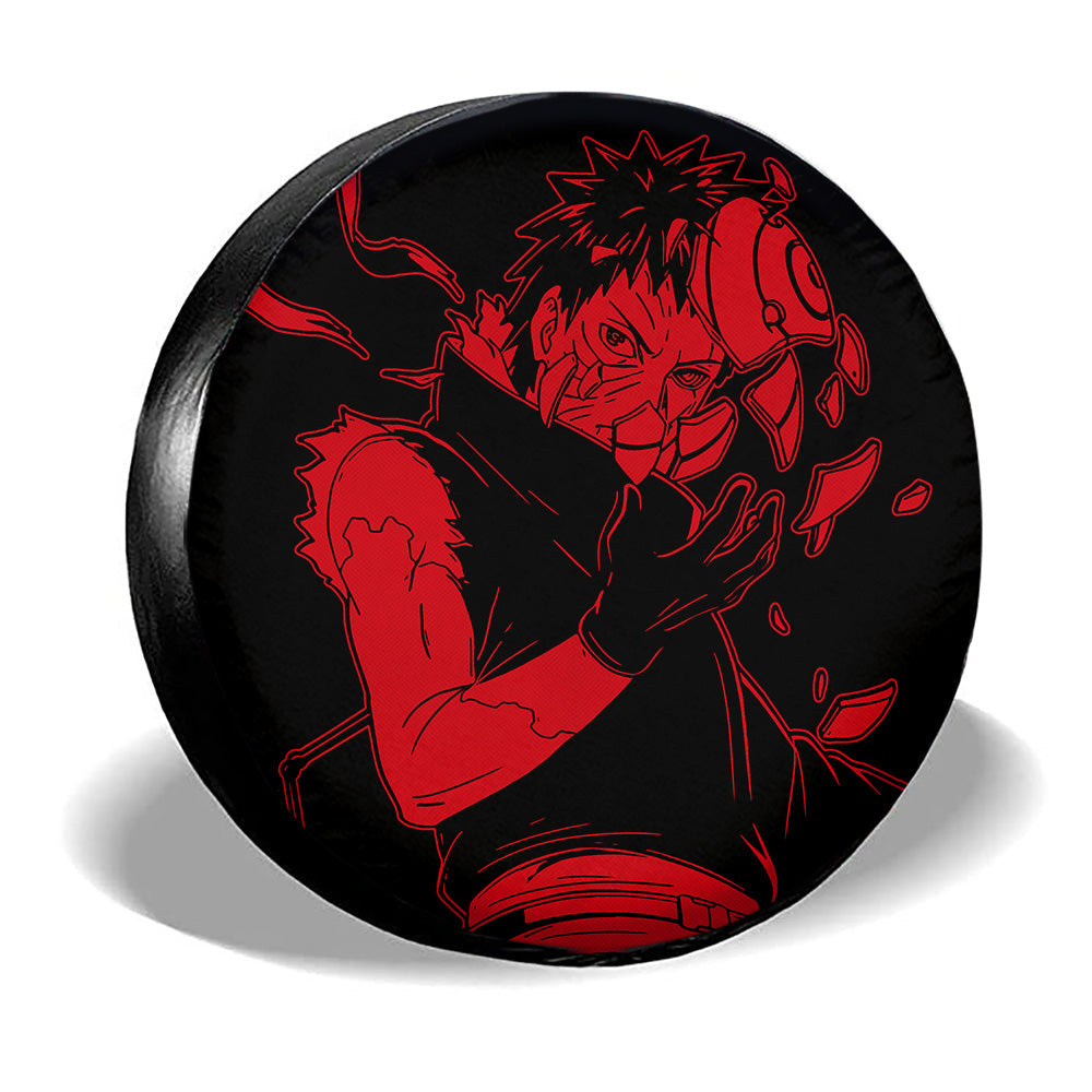 Red Obito Spare Tire Cover Custom Anime - Gearcarcover - 3