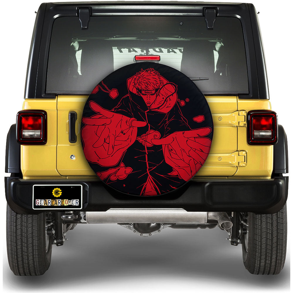 Red Pain Spare Tire Cover Custom Anime - Gearcarcover - 1