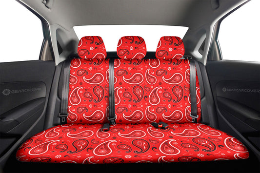Red Paisley Pattern Car Back Seat Covers Custom Car Accessories - Gearcarcover - 2