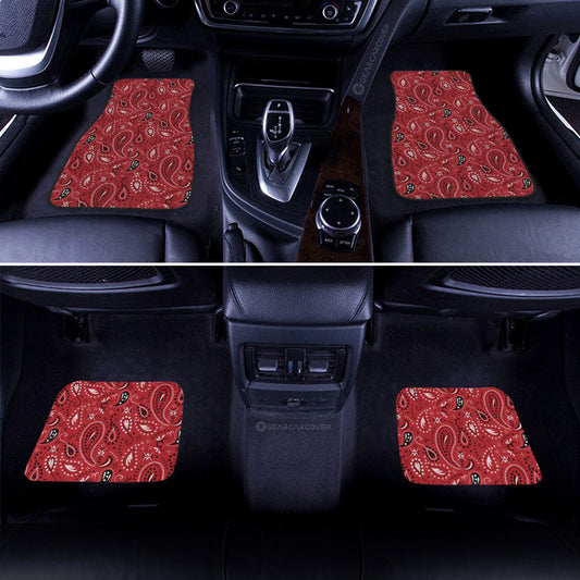 Red Paisley Pattern Car Floor Mats Custom Car Accessories - Gearcarcover - 2
