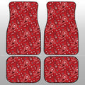 Red Paisley Pattern Car Floor Mats Custom Car Accessories - Gearcarcover - 1
