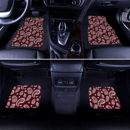 Red Paisley Pattern Car Floor Mats Custom Car Accessories - Gearcarcover - 2