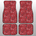 Red Paisley Pattern Car Floor Mats Custom Car Accessories - Gearcarcover - 1