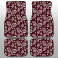 Red Paisley Pattern Car Floor Mats Custom Car Accessories - Gearcarcover - 1