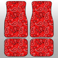 Red Paisley Pattern Car Floor Mats Custom Car Accessories - Gearcarcover - 1