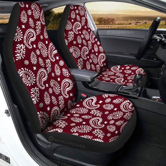 Red Paisley Pattern Car Seat Covers Custom Car Accessories - Gearcarcover - 2