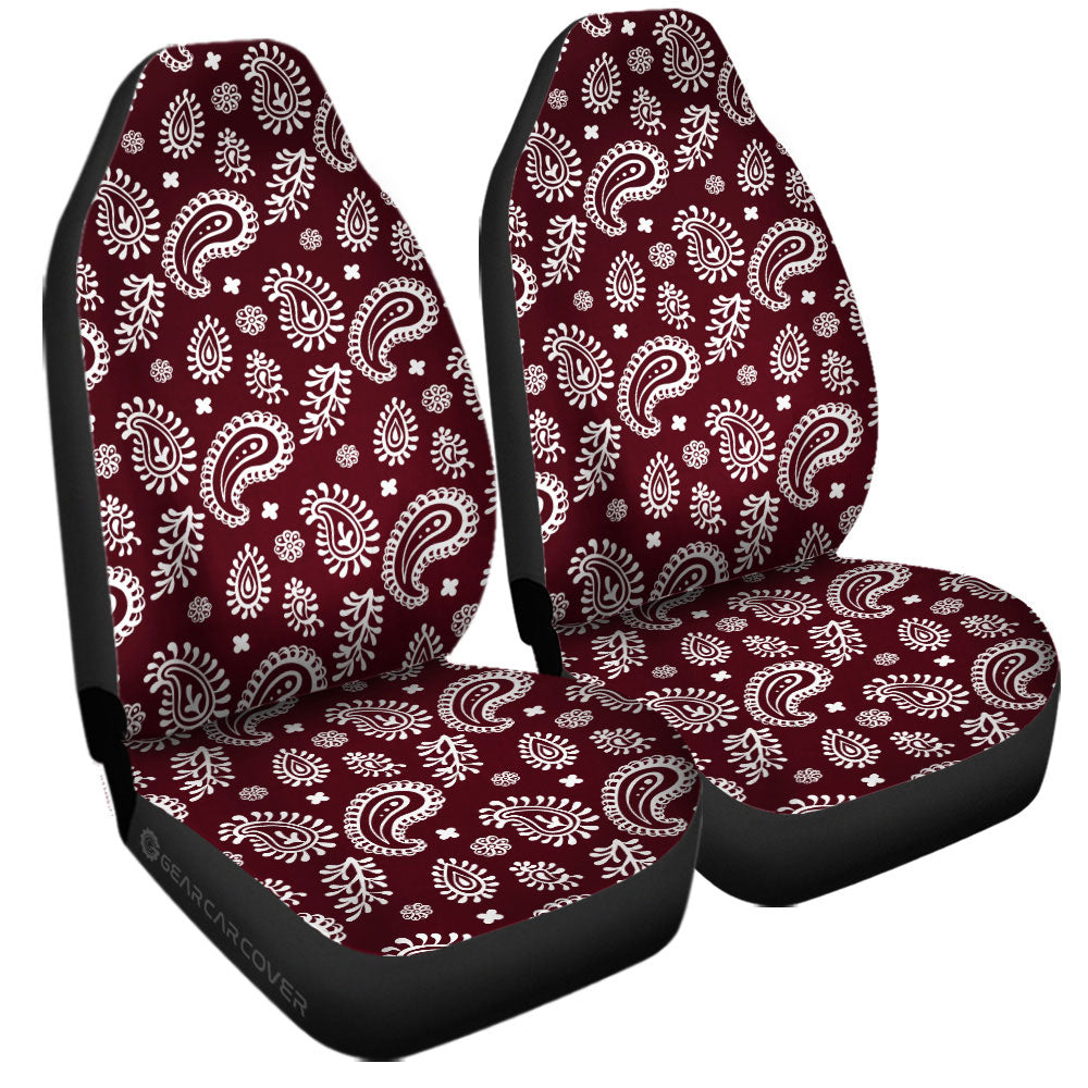 Red Paisley Pattern Car Seat Covers Custom Car Accessories - Gearcarcover - 3