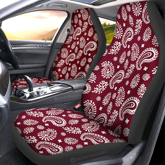 Red Paisley Pattern Car Seat Covers Custom Car Accessories - Gearcarcover - 1