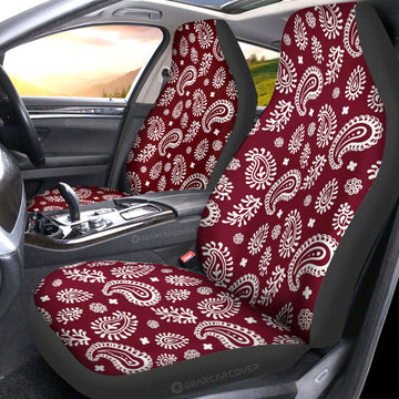 Red Paisley Pattern Car Seat Covers Custom Car Accessories - Gearcarcover - 1