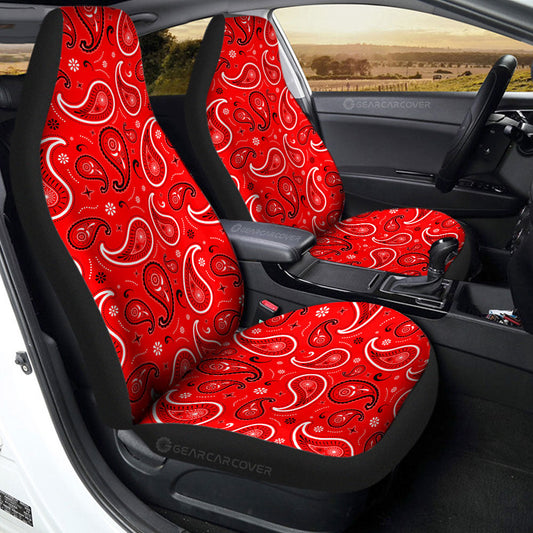 Red Paisley Pattern Car Seat Covers Custom Car Accessories - Gearcarcover - 2