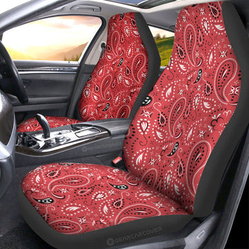 Red Paisley Pattern Car Seat Covers Custom Car Accessories - Gearcarcover - 1