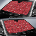 Red Paisley Pattern Car Sunshade Custom Car Accessories - Gearcarcover - 2