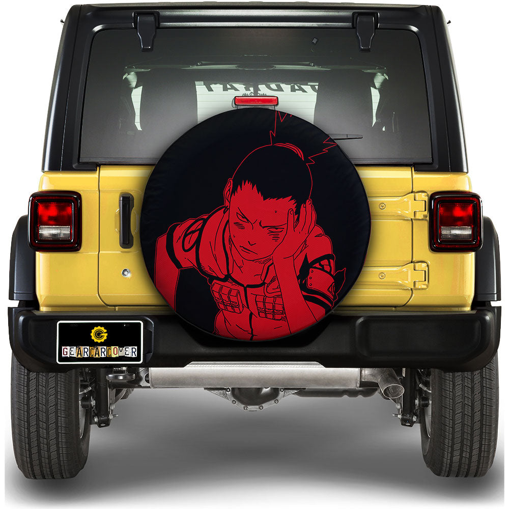 Red Shikamaru Spare Tire Cover Custom Anime - Gearcarcover - 1