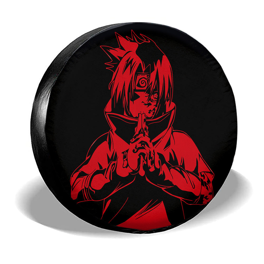 Red Uchiha Sasuke Spare Tire Cover Custom Anime - Gearcarcover - 3