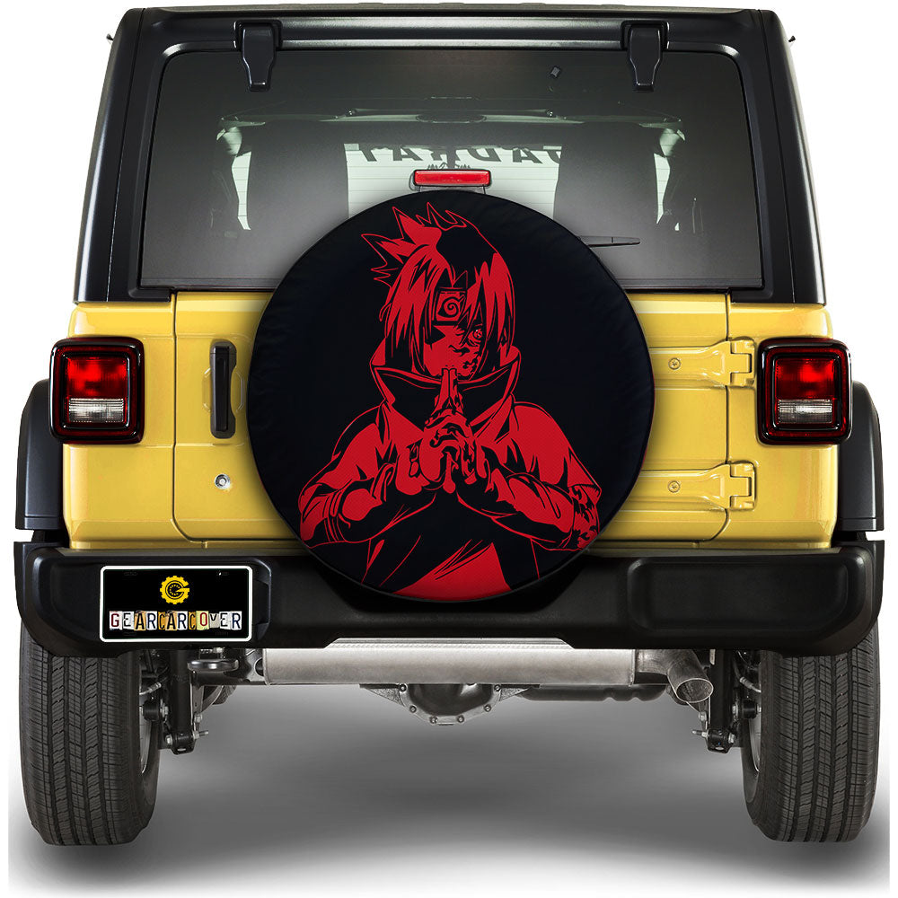 Red Uchiha Sasuke Spare Tire Cover Custom Anime - Gearcarcover - 1