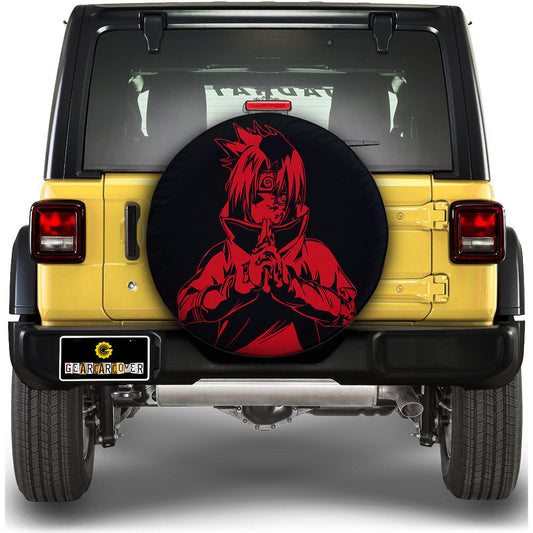 Red Uchiha Sasuke Spare Tire Cover Custom NRT - Gearcarcover - 1