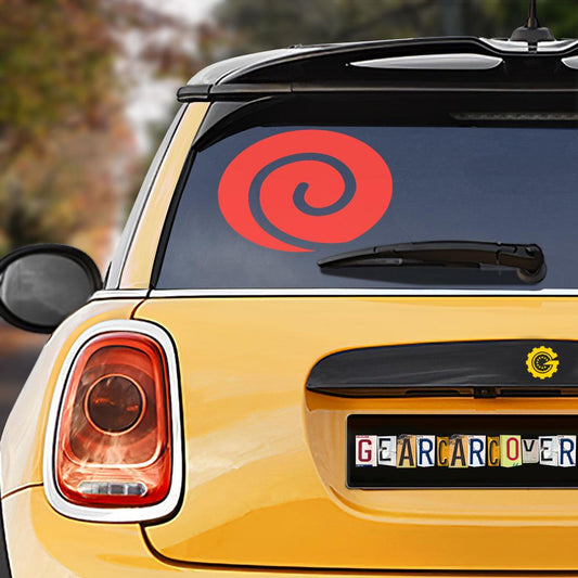 Red Uzumaki Symbol Car Sticker Custom Anime Car Accessories - Gearcarcover - 1