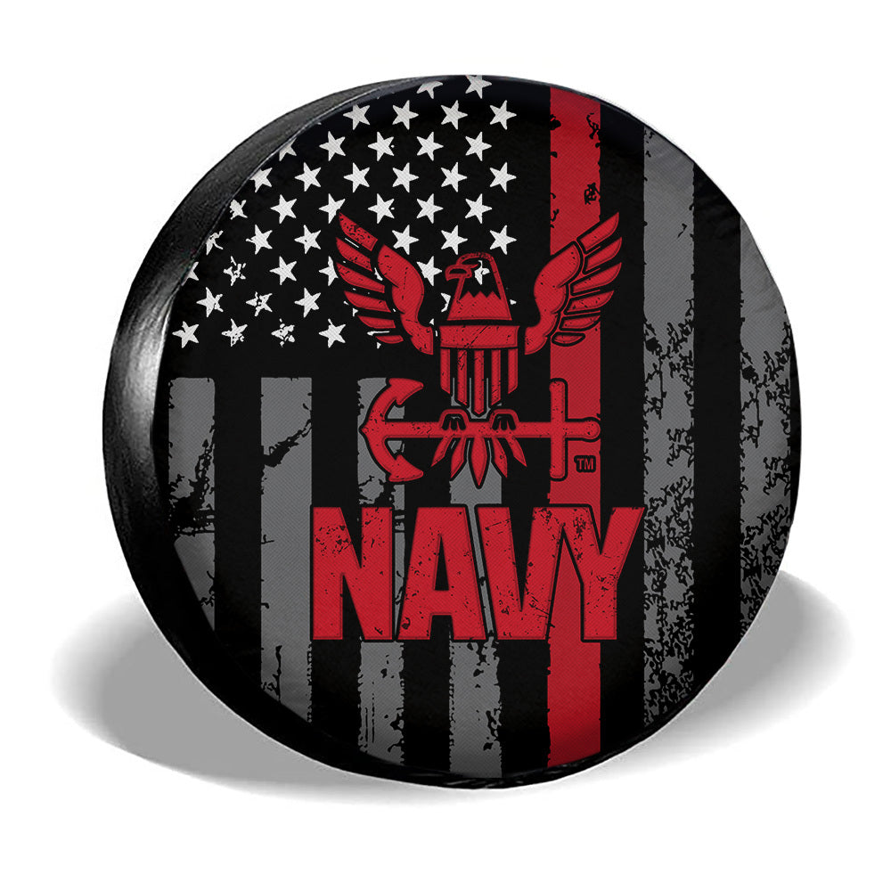 Red Version US Navy Spare Tire Covers Custom Car Accessories - Gearcarcover - 1