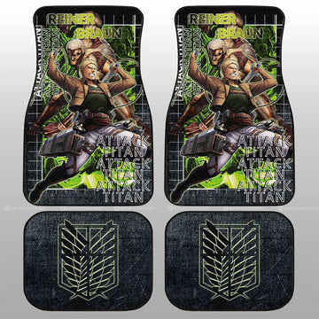 Reiner Braun Car Floor Mats Custom Attack On Titan Car Accessories - Gearcarcover - 1