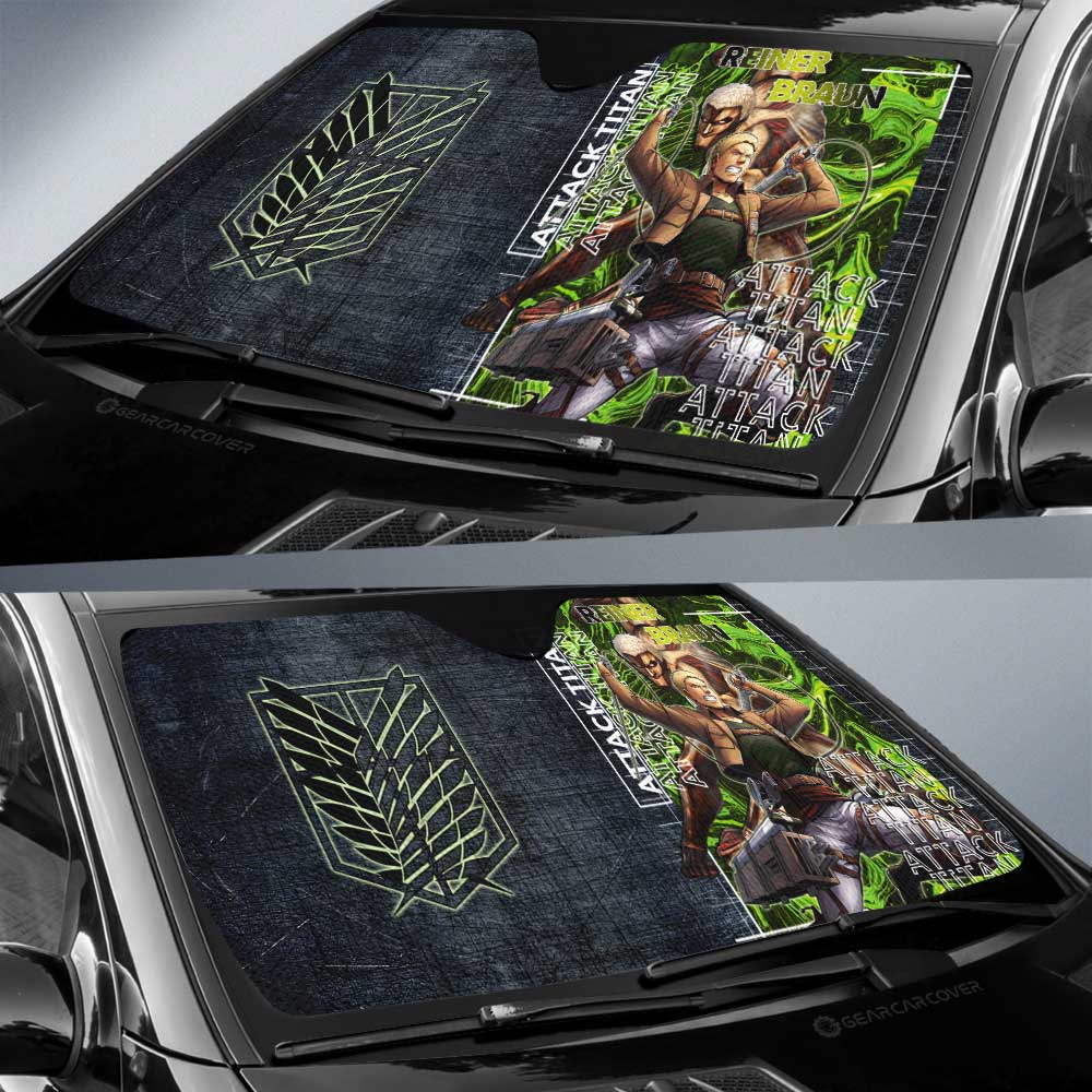 Reiner Braun Car Sunshade Custom Attack On Titan Car Accessories - Gearcarcover - 2