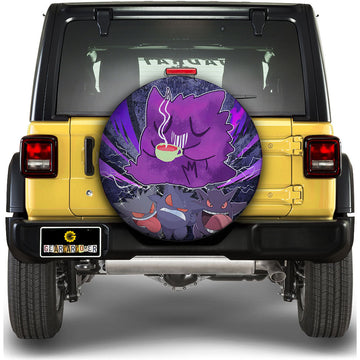 Relaxed Gengar Spare Tire Cover Custom - Gearcarcover - 1