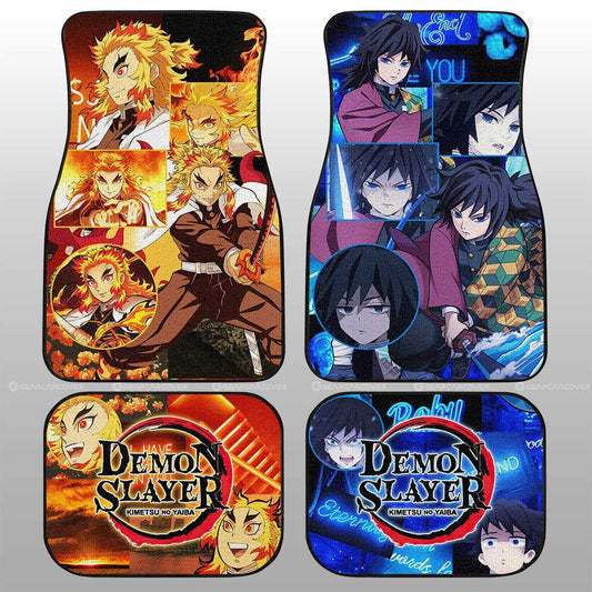 Rengoku And Giyuu Car Floor Mats Custom - Gearcarcover - 1