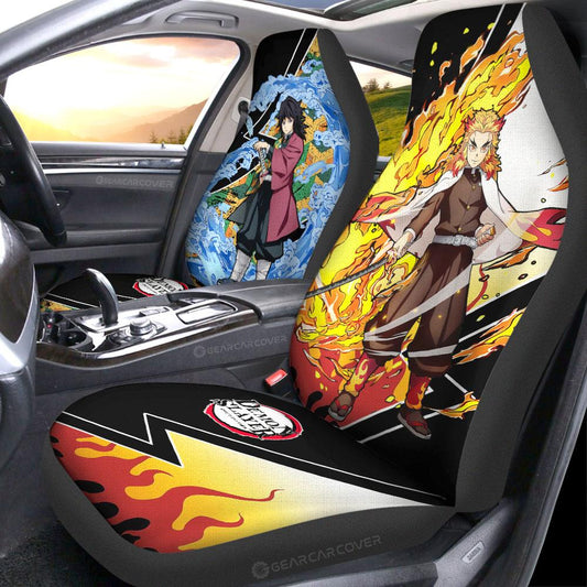 Rengoku And Giyuu Car Seat Covers Custom Car Accessories - Gearcarcover - 2