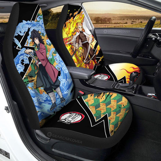 Rengoku And Giyuu Car Seat Covers Custom Car Accessories - Gearcarcover - 1