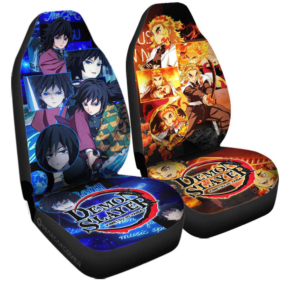 Rengoku And Giyuu Car Seat Covers Custom - Gearcarcover - 3