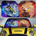 Rengoku And Giyuu Car Sunshade Custom Characters Car Accessories - Gearcarcover - 1