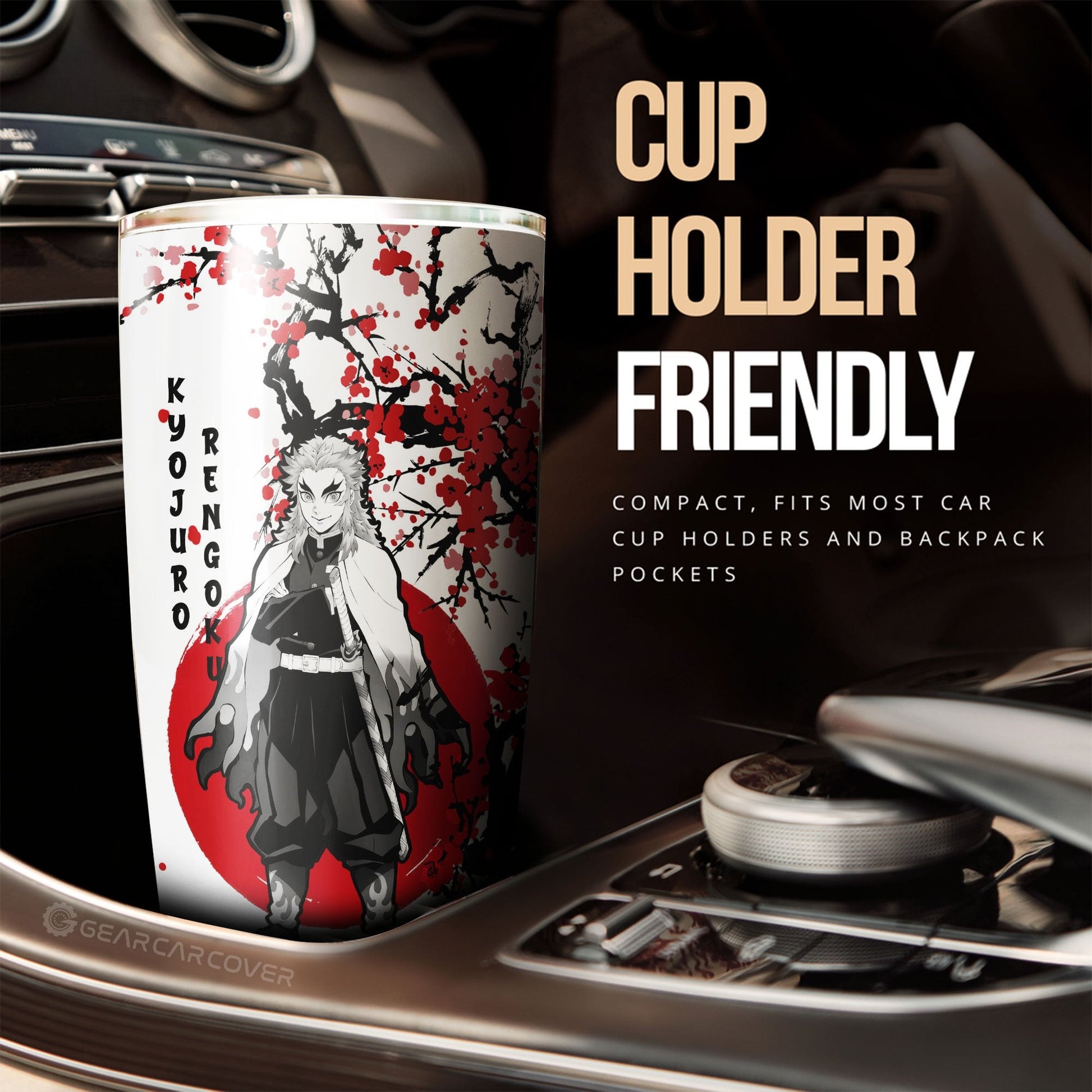 Rengoku And Giyuu Tumbler Cup Custom Japan Style Car Interior Accessories - Gearcarcover - 3