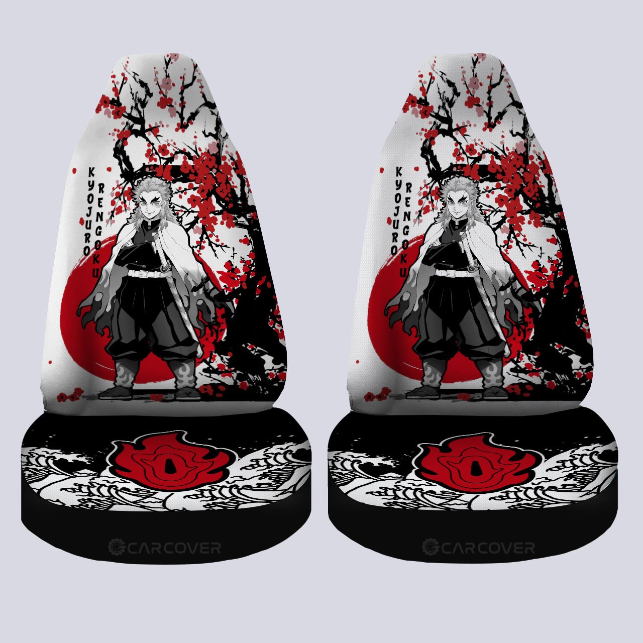 Rengoku Car Seat Covers Custom Japan Style Car Interior Accessories - Gearcarcover - 4
