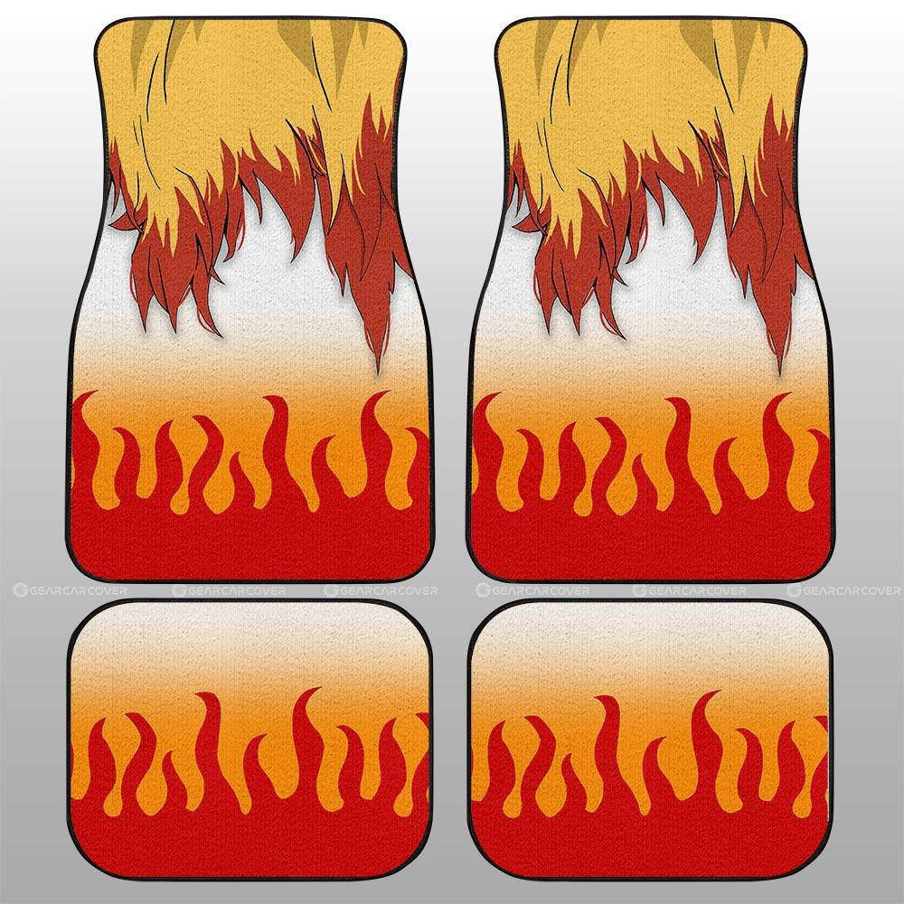 Rengoku Uniform Car Floor Mats Custom Hairstyle Car Interior Accessories - Gearcarcover - 2