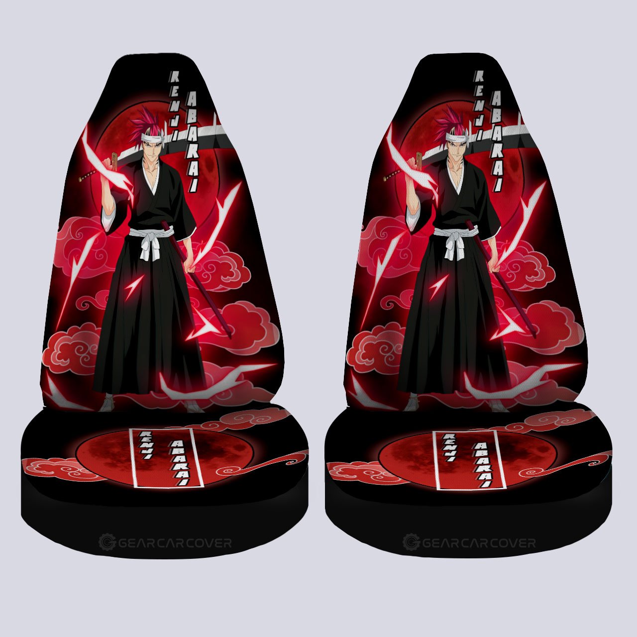 Renji Abarai Car Seat Covers Custom Bleach Car Interior Accessories - Gearcarcover - 4