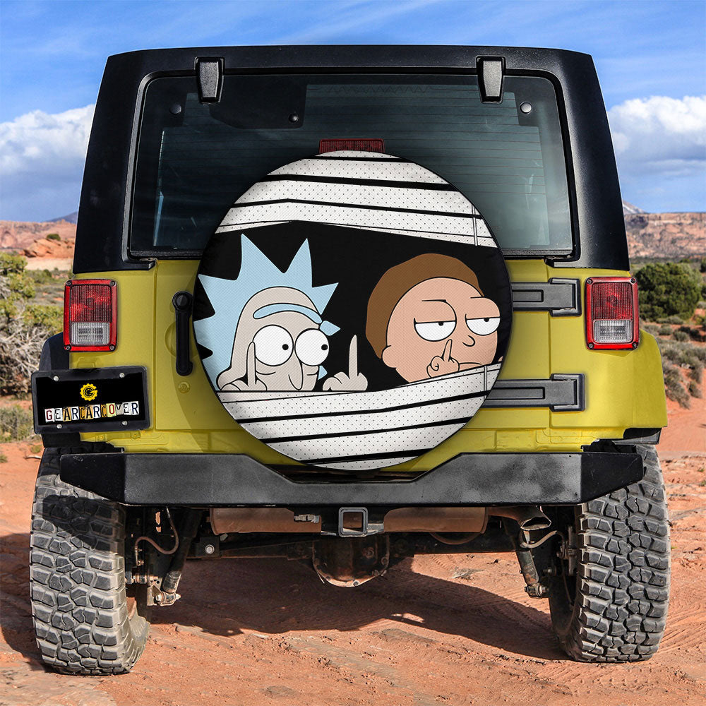 Rick And Morty Spare Tire Covers Horror Characters Car Accessories - Gearcarcover - 2