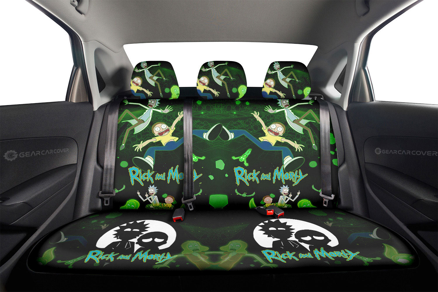 Rick and Morty Car Back Seat Covers Custom Car Interior Accessories - Gearcarcover - 2