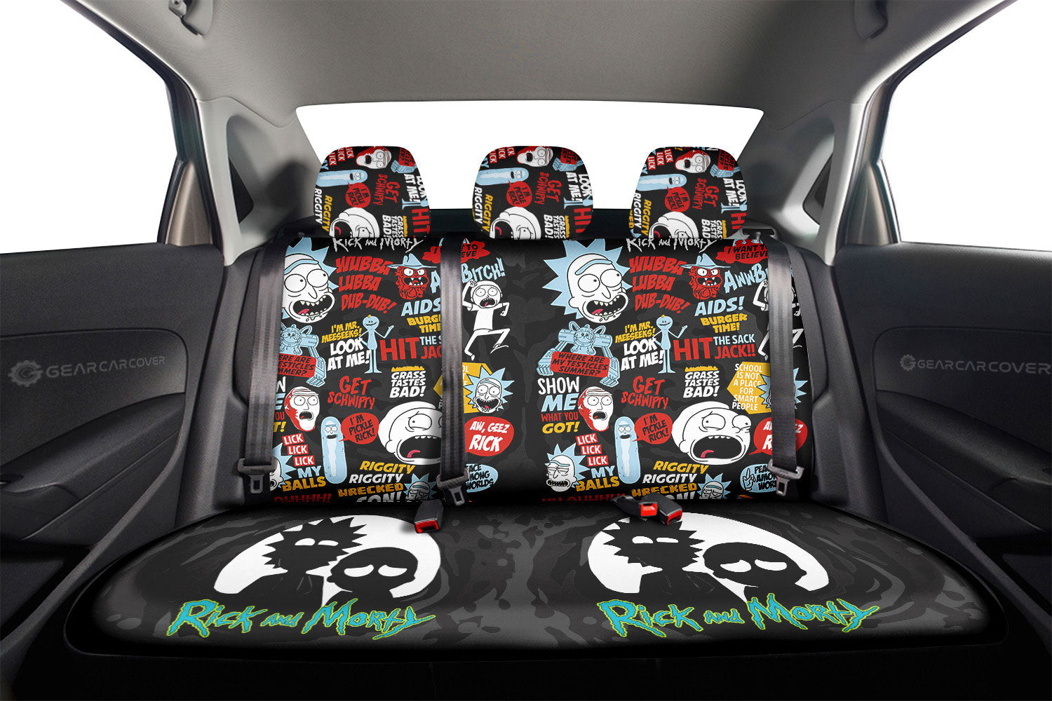 Rick and Morty Car Back Seat Covers Custom Car Interior Accessories - Gearcarcover - 2
