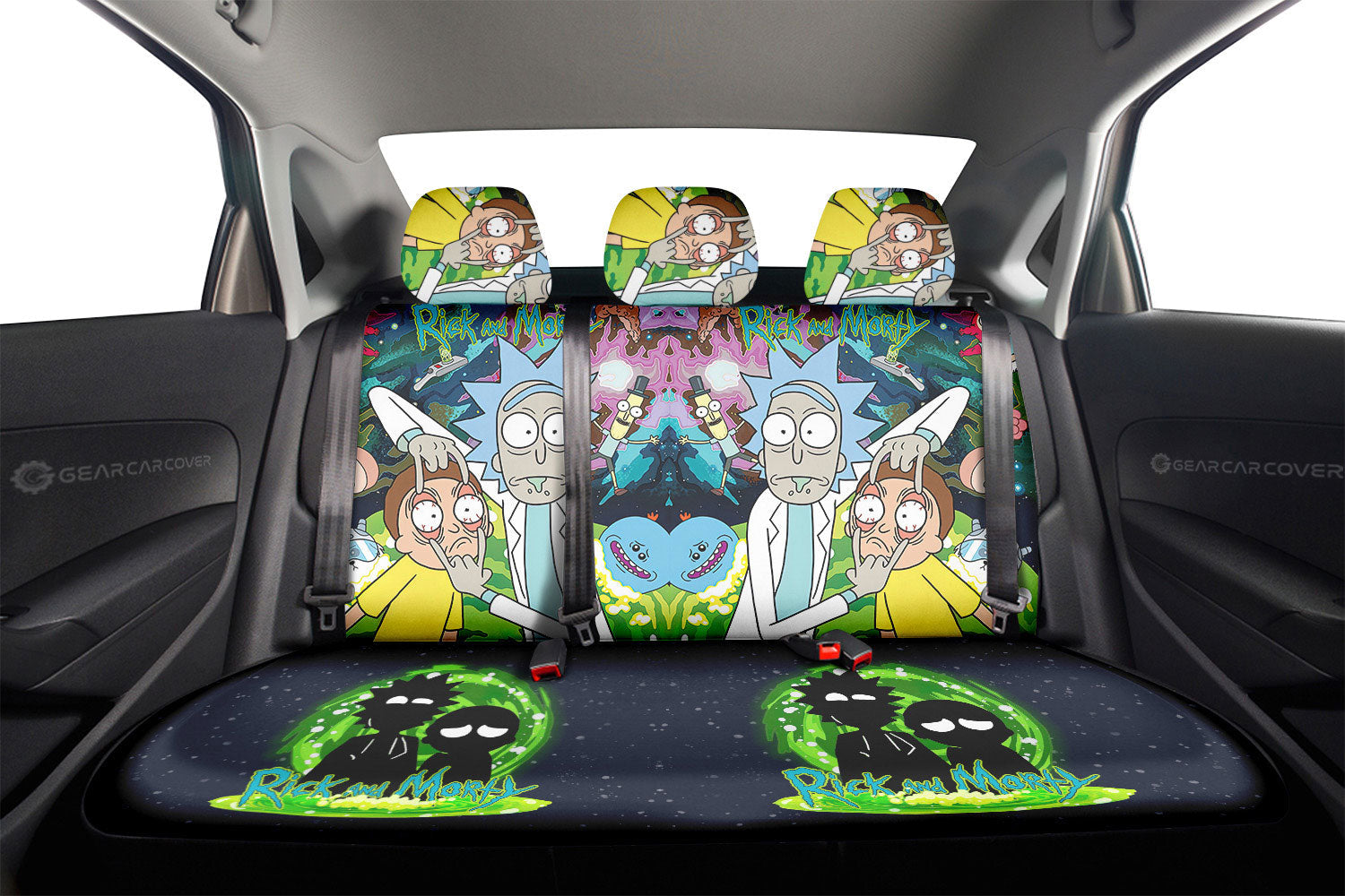 Rick and Morty Car Back Seat Covers Custom Car Interior Accessories - Gearcarcover - 2