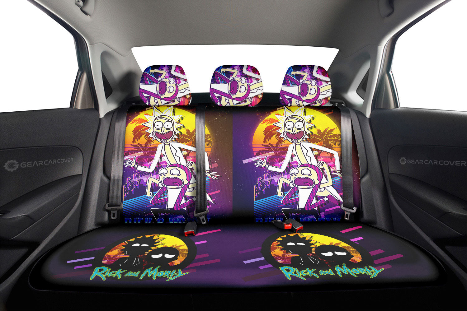 Rick and Morty Car Back Seat Covers Custom Car Interior Accessories - Gearcarcover - 2