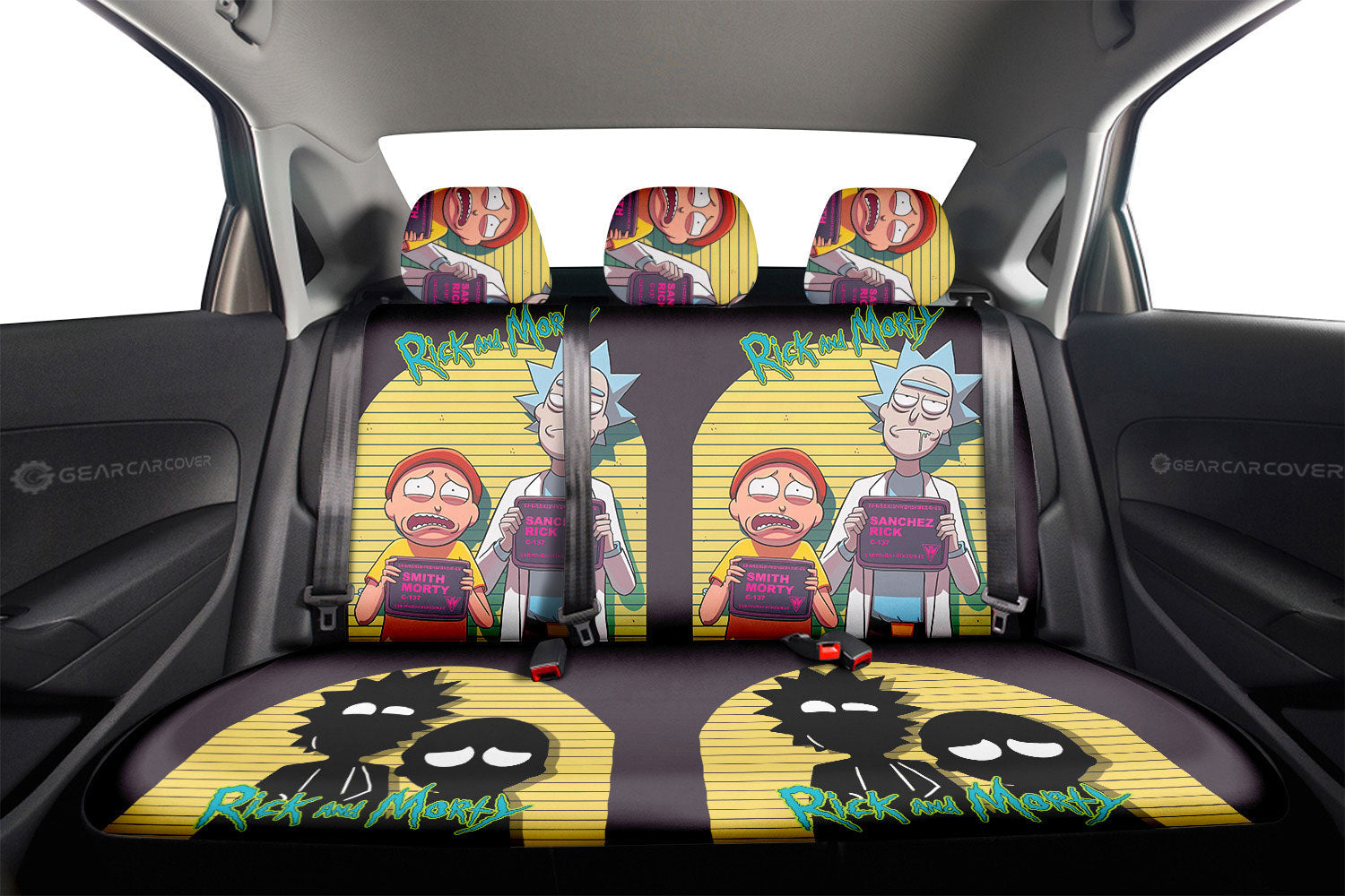 Rick and Morty Car Back Seat Covers Custom Car Interior Accessories - Gearcarcover - 2