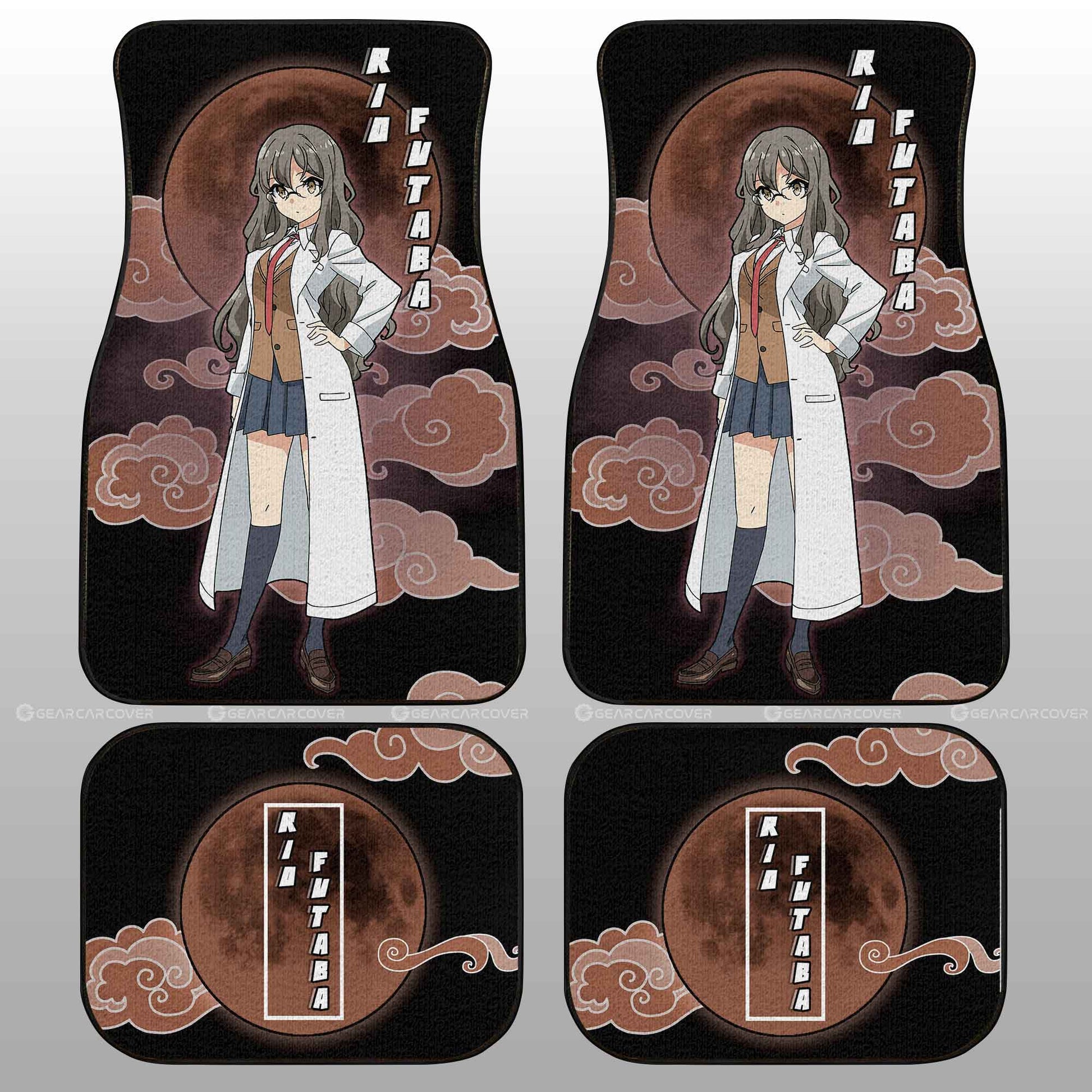 Rio Futaba Car Floor Mats Custom Bunny Girl Senpai Car Accessories - Gearcarcover - 2