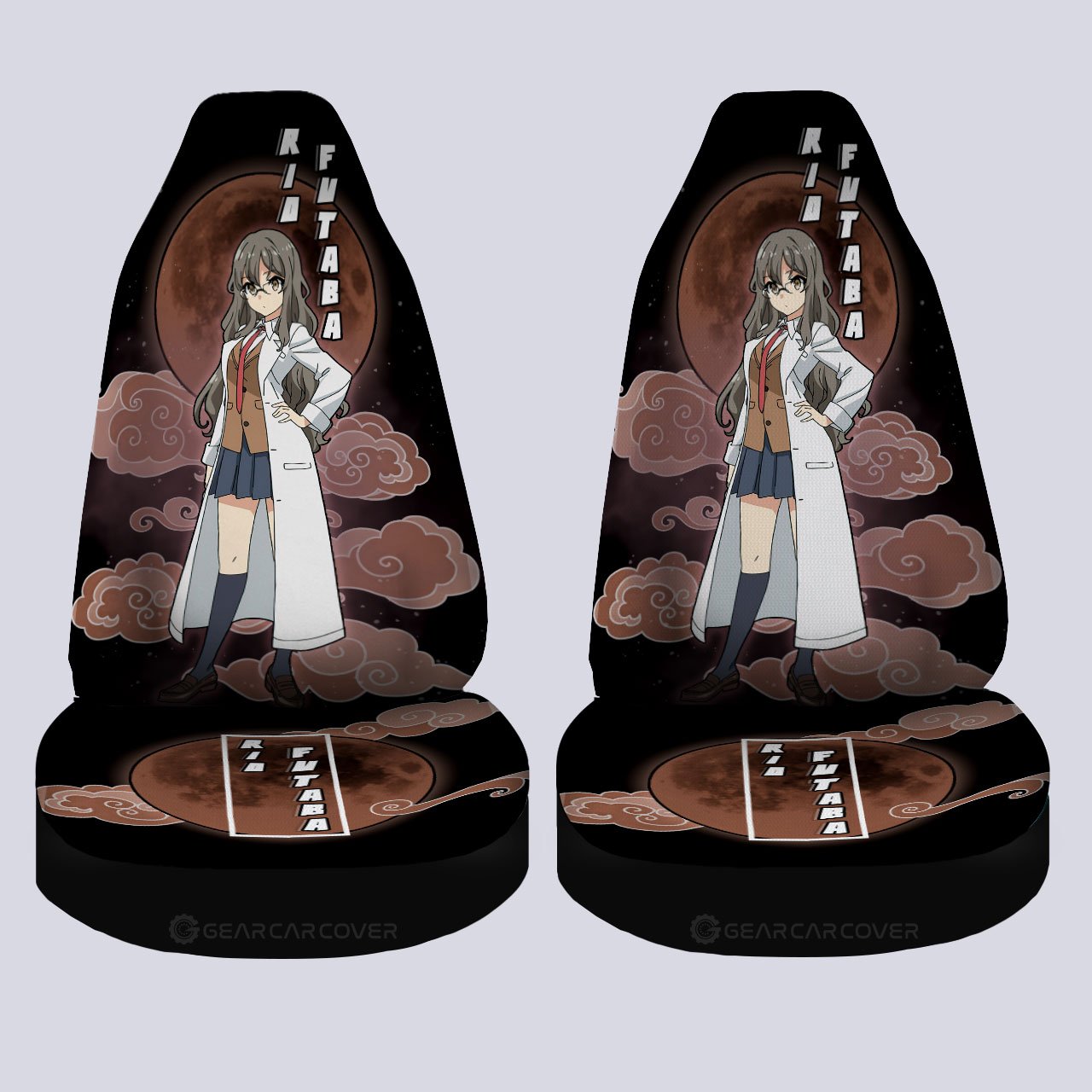Rio Futaba Car Seat Covers Custom Bunny Girl Senpai Car Accessories - Gearcarcover - 4