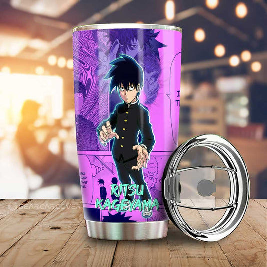 Ritsu Kageyama Tumbler Cup Custom Mix Manga - Gearcarcover - 1