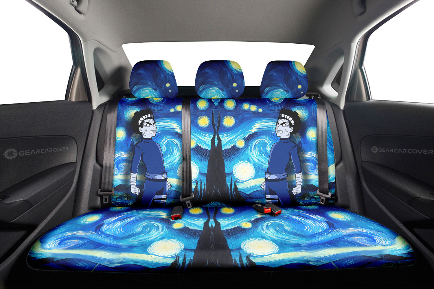 Rock Lee Car Back Seat Covers Custom Starry Night Styles - Gearcarcover - 2