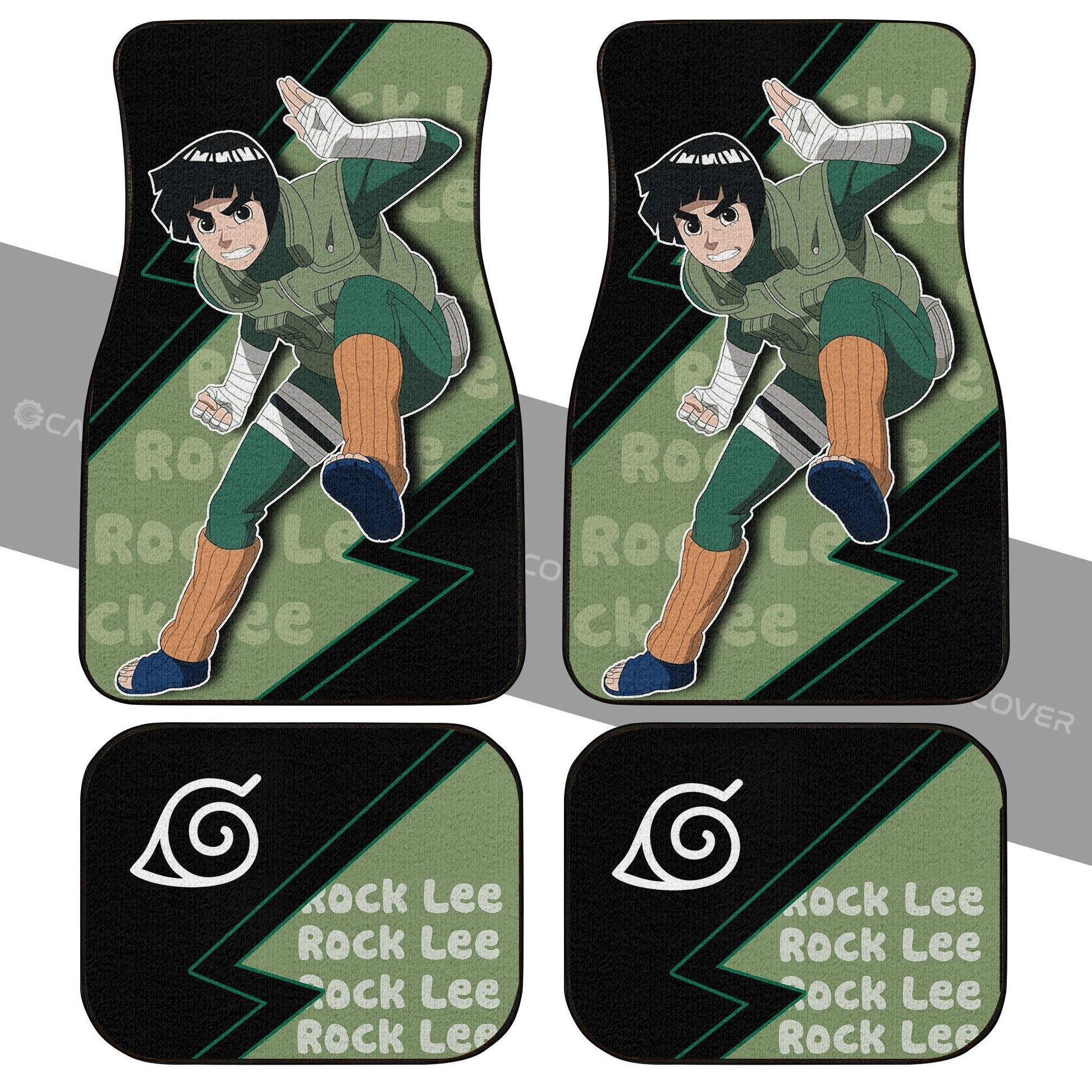 Rock Lee Car Floor Mats Custom Anime Car Accessories - Gearcarcover - 2