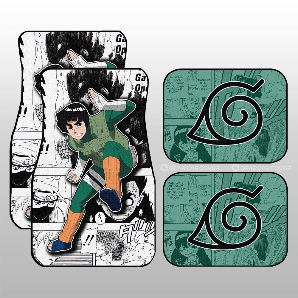 Rock Lee Car Floor Mats Custom Anime Car Accessories Mix Manga - Gearcarcover - 1