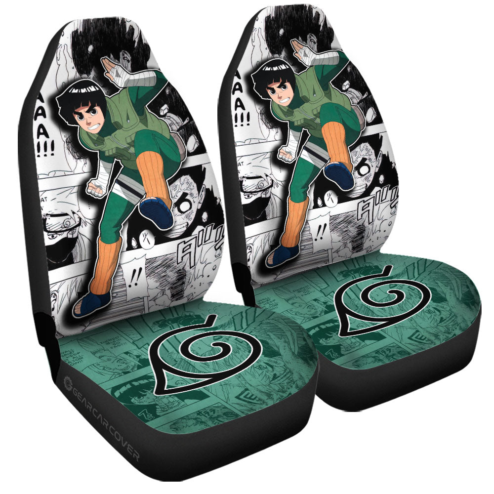 Rock Lee Car Seat Covers Custom Anime Car Accessories Mix Manga - Gearcarcover - 3