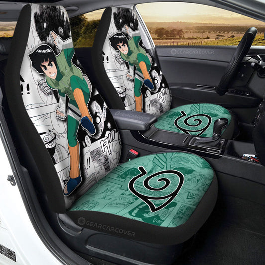 Rock Lee Car Seat Covers Custom Anime Car Accessories Mix Manga - Gearcarcover - 1